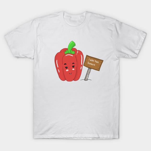 cute funny bell pepper cartoon T-Shirt by Ojoy